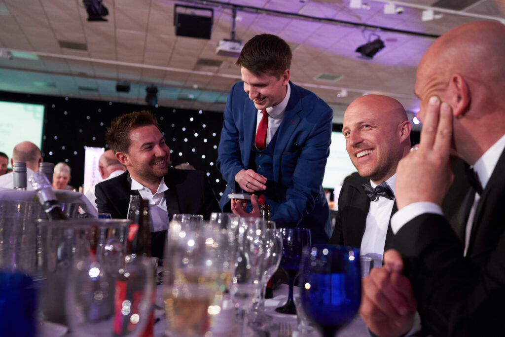 Corporate Entertainment Photo — tag a photo "Corporate" + hero in the Media Library
